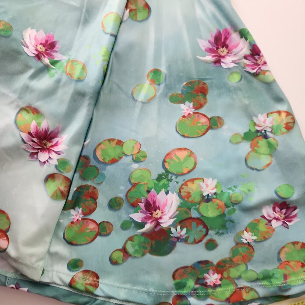 BlackMilk Sanity Check Sheer Splice Dress Fit Flare floral water lily zs S New - Picture 4 of 14